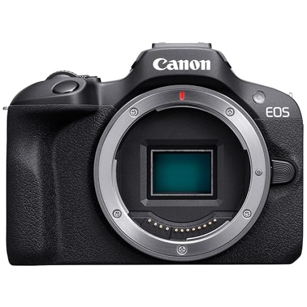 Canon EOS R100 Mirrorless Camera, RF Mount, 24.1 MP, DIGIC 8 Image Processor, Continuous Shooting, Eye Detection AF, Full HD Video, 4K, Small,...