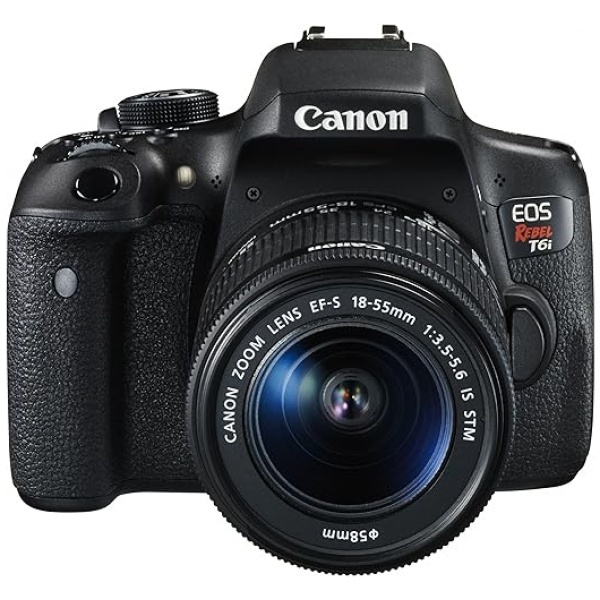 Canon EOS Rebel T6i Digital SLR with EF-S 18-55mm is STM Lens - Wi-Fi Enabled