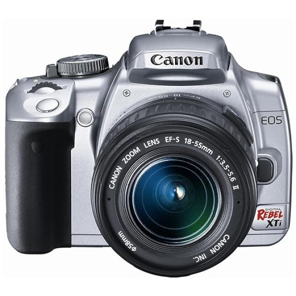 Canon Rebel XTi DSLR Camera with EF-S 18-55mm f/3.5-5.6 Lens (Silver) (OLD MODEL)