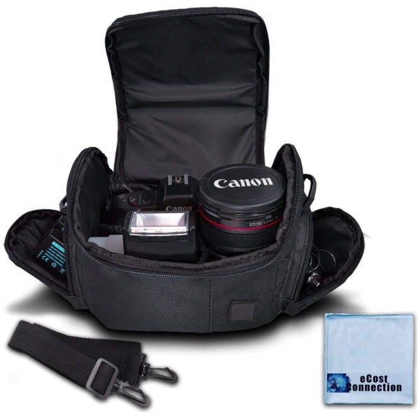 eCostConnection Medium Soft Padded Camera Equipment Bag/Case for Nikon, Canon, Sony, Pentax, Olympus Panasonic, Samsung & Many More