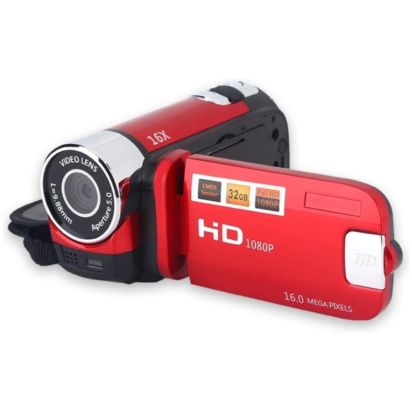 FOSA Camera Camcorder, Portable Digital Video Camcorder Handy Camera Full HD 270° Rotation 1080P 16X High Definition Digital Camcorder Video DV...