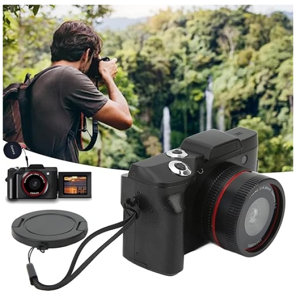 HD Flip Screen Selfie SLR Camera 16 Megapixel 2.4 Inch Flip Screen Micro SLR Digital Camera, 16 Times Digital Zoom, Built in Night Vision...