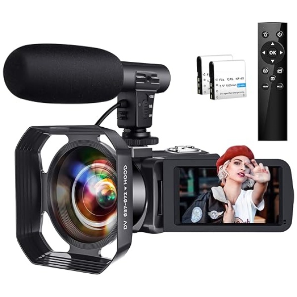 KeuLen 2.7K 30 FPS Video Camera 30MP 16X Digital Camera Video Camera for YouTube 3.0 inch Flip Screen Camcorder Vlogging Camera with 2.4G Remote...