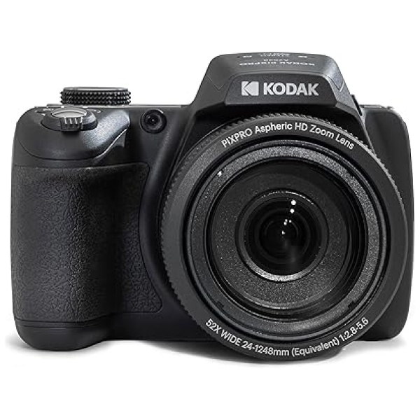 Kodak PIXPRO Astro Zoom AZ528-BK 16 MP Digital Camera with 52x Optical Zoom 24mm Wide Angle Lens 6 fps Burst Shooting 1080P Full HD Video Wi-Fi...