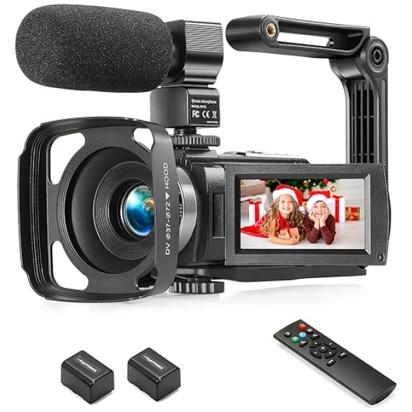 LKX Video Camera Camcorder Full HD 1080P 36.0 MP Webcam YouTube Vlogging Camera Recorder, 16X Digital Zoom Touch Screen Camcorders Camera with...