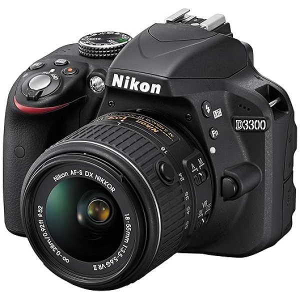 Nikon D3300 24.2 MP CMOS Digital SLR with Auto Focus-S DX Nikkor 18-55mm f/3.5-5.6G VR II Zoom Lens (Black)