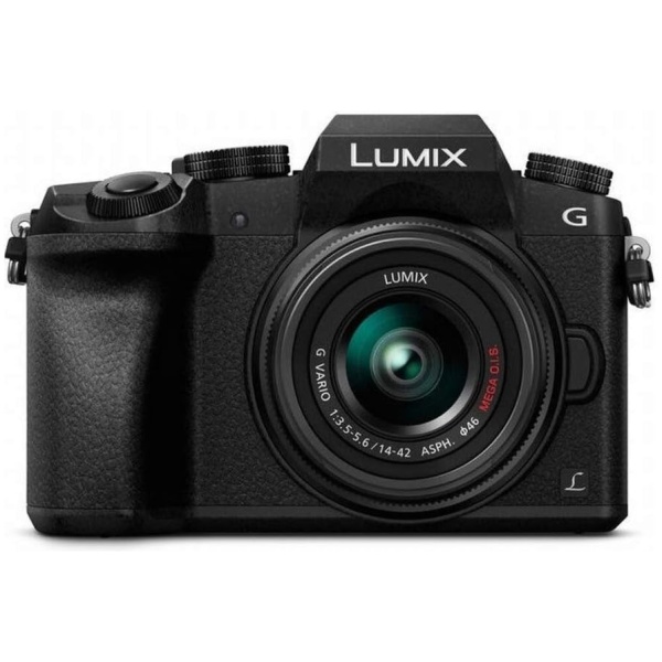 Panasonic LUMIX G7 4K Digital Camera, with LUMIX G VARIO 14-42mm Mega O.I.S. Lens, 16 Megapixel Mirrorless Camera, 3-Inch LCD, DMC-G7KK (Black)