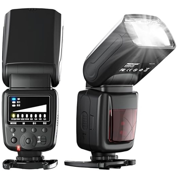 PHOTOOLEX FK300 Camera Flash Speedlite for Canon Nikon Sony Panasonic Olympus Fujifilm Pentax Sigma Minolta Leica and Other SLR Digital Cameras and...