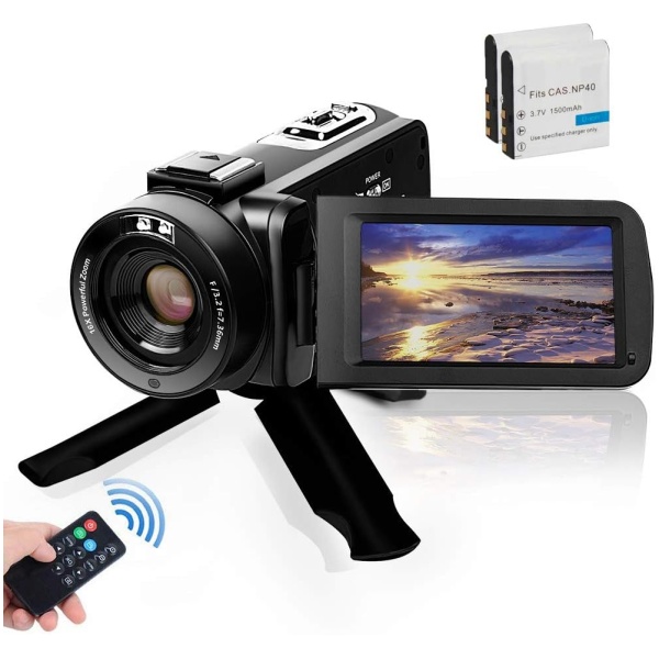 VJIANGER Video Camera Camcorder, Digital YouTube Vlogging Camera FHD 2.7K 30FPS 24MP 16X Digital Zoom 3 Inch Touch Screen Video Recorder with...